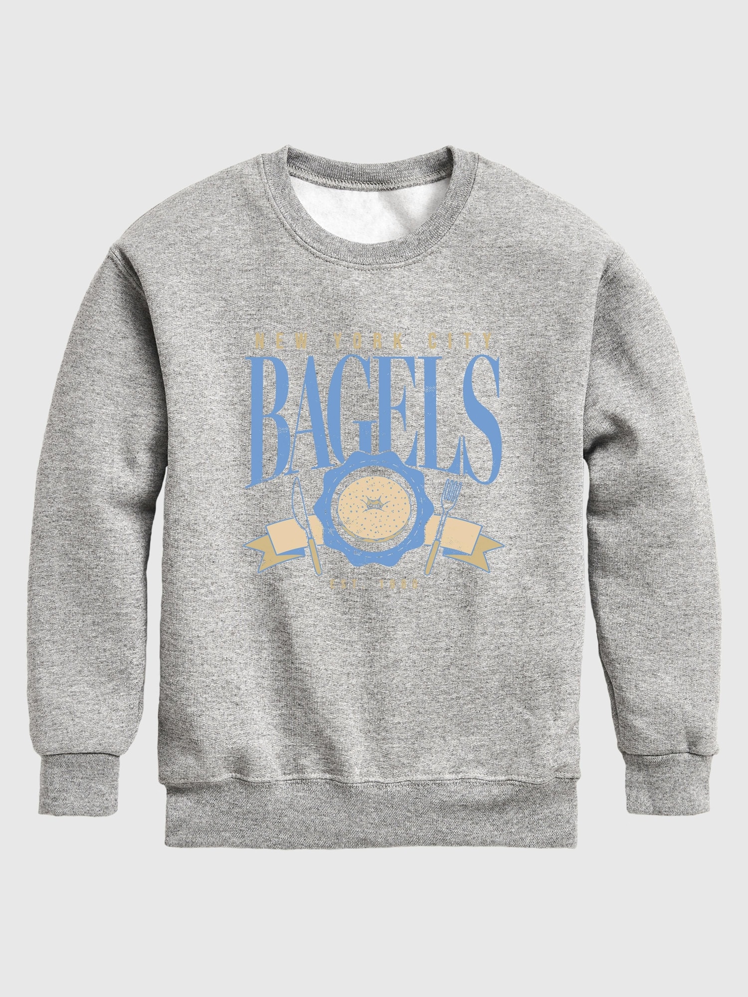 Kids NYC Bagels Crew Fleece Sweatshirt