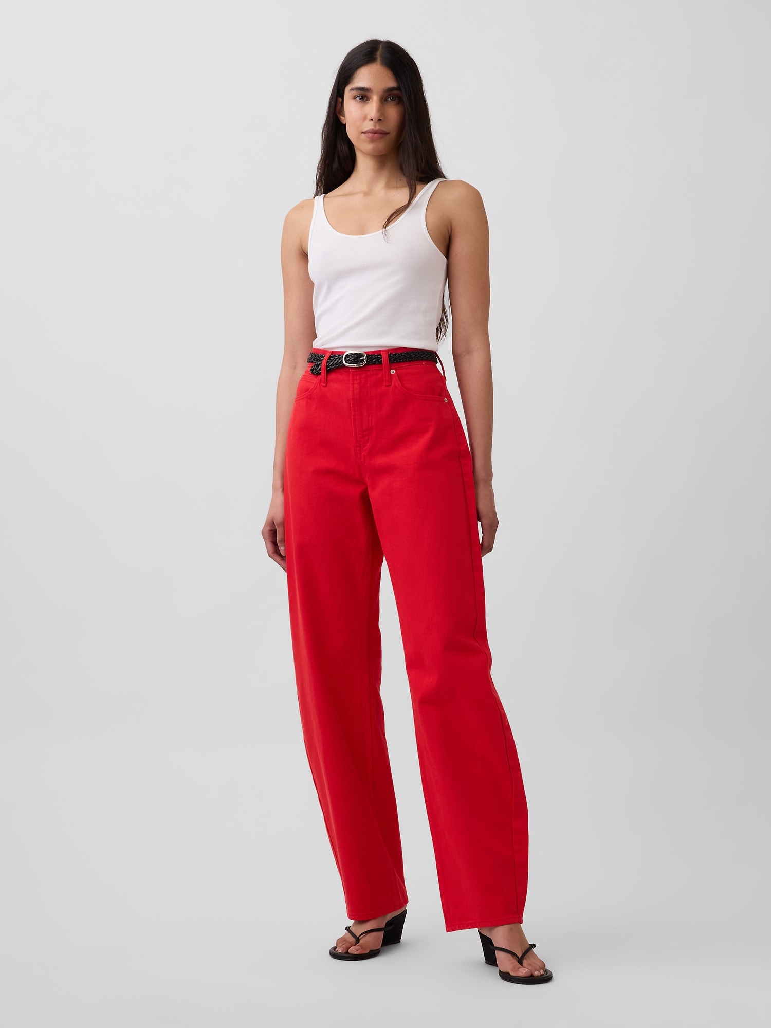 High Rise Barrel Jeans