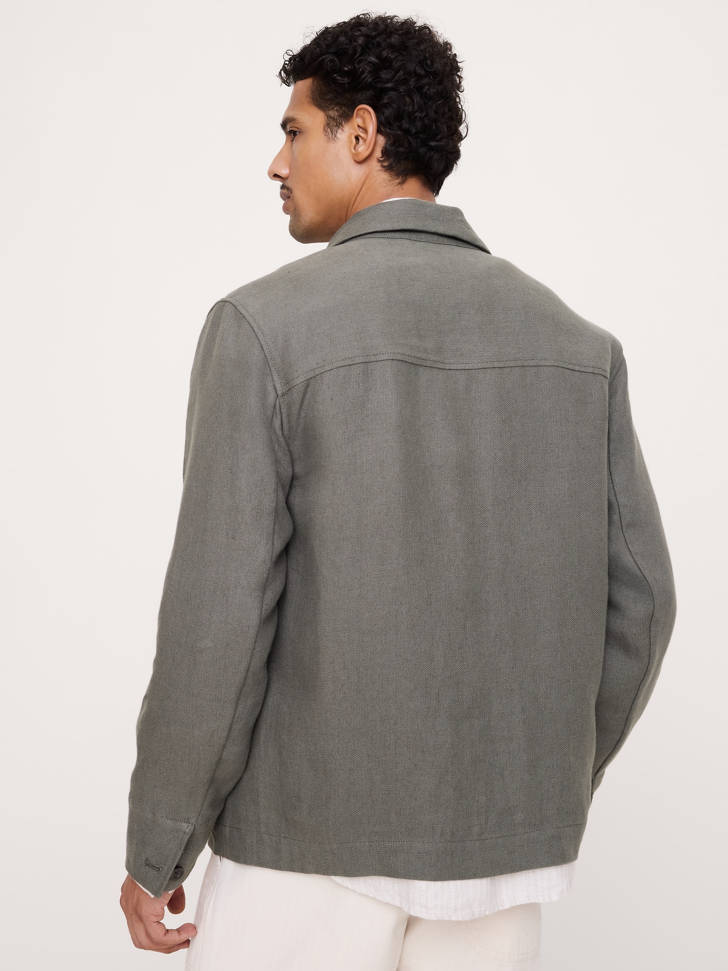 リネン フォーポケット シャツジャケット-1