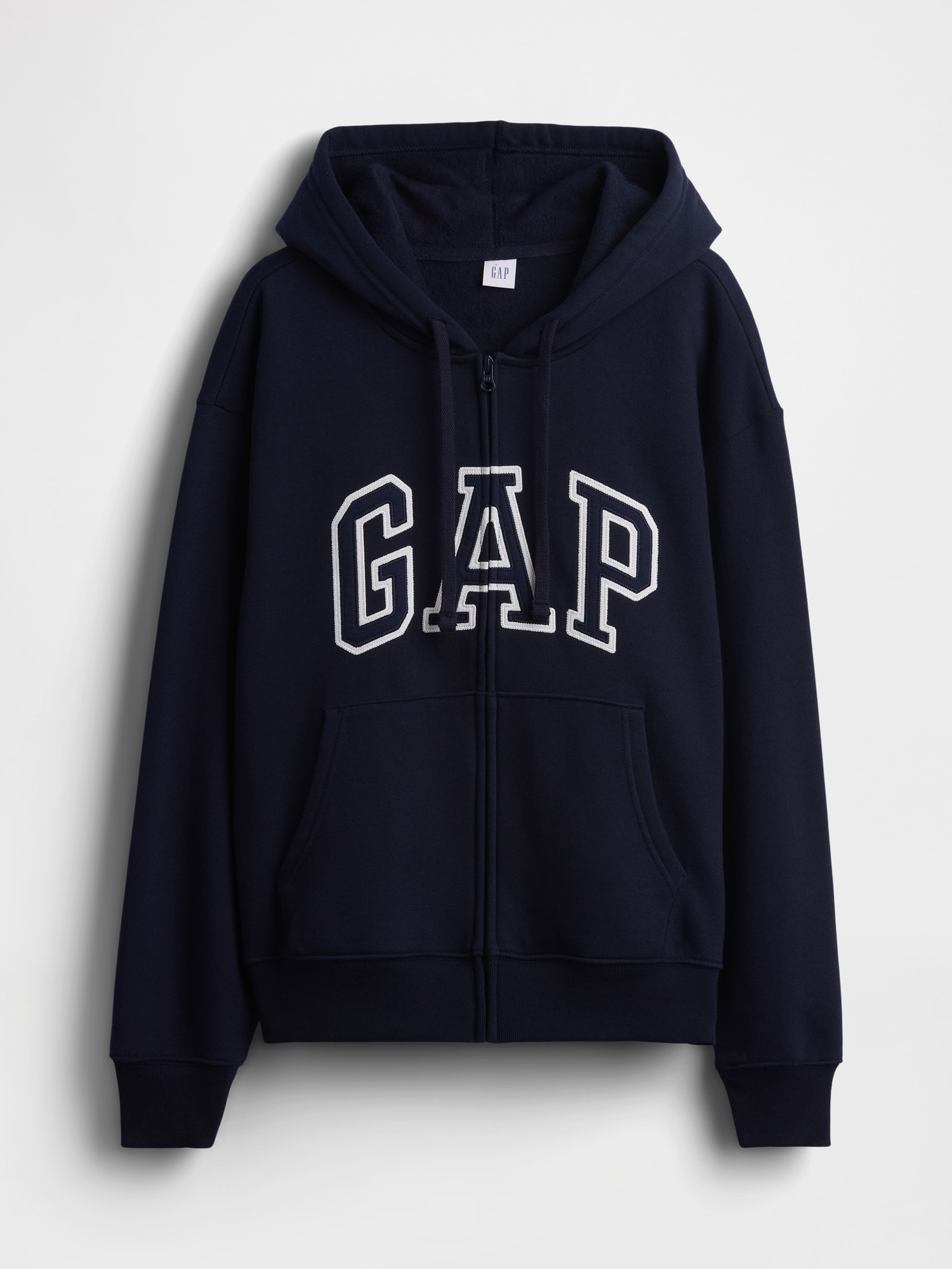 リラックスフィット GAPロゴ ジップアップパーカー-5