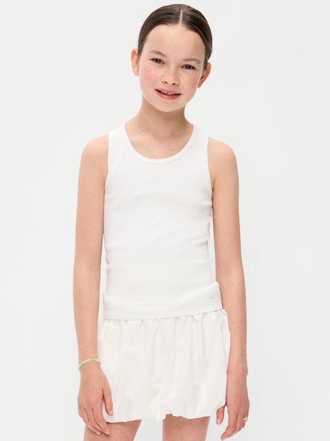 Fitted Seamless Ribbed Racerback Performance Top for Girls