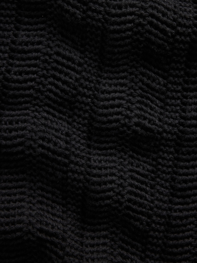 ヘリンボーン クロシェ ニットシャツ-3