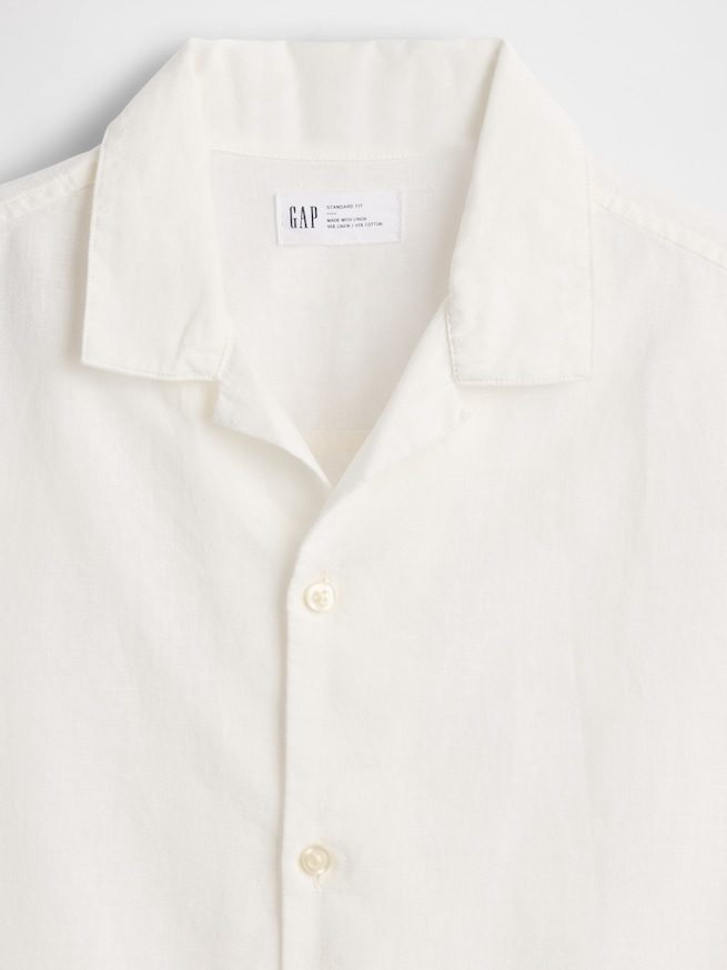 スタンダードフィット リネンブレンドバケーションシャツ-3