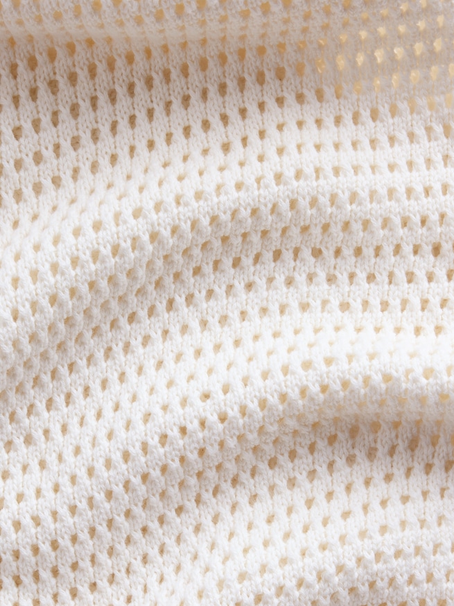 コットン100% クロシェ ニットパンツ-4