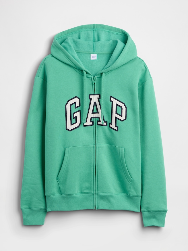 リラックスフィット GAPロゴ ジップアップパーカー-3