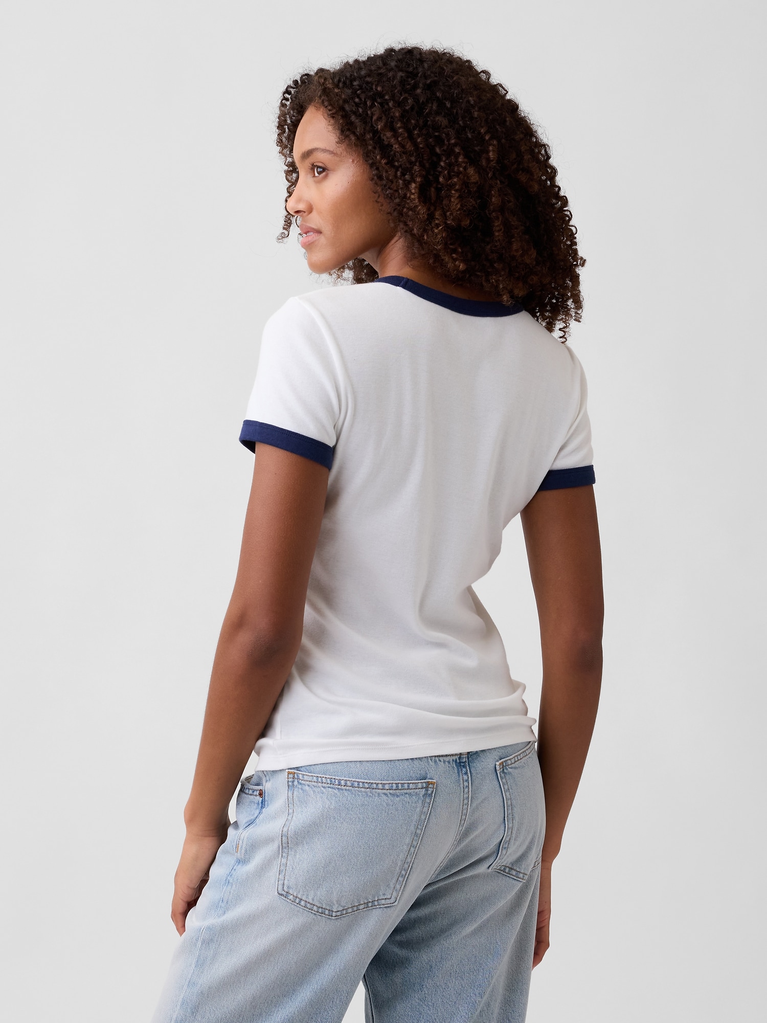 モダンリブ リンガーTシャツ-1