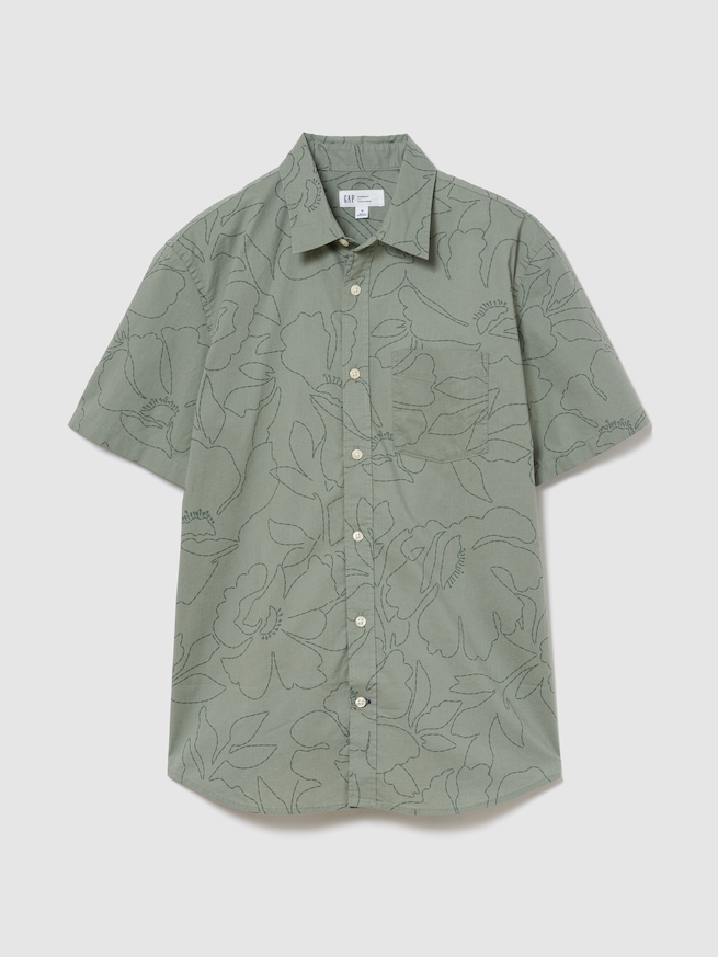 スタンダードフィット ストレッチ ポプリンシャツ-0