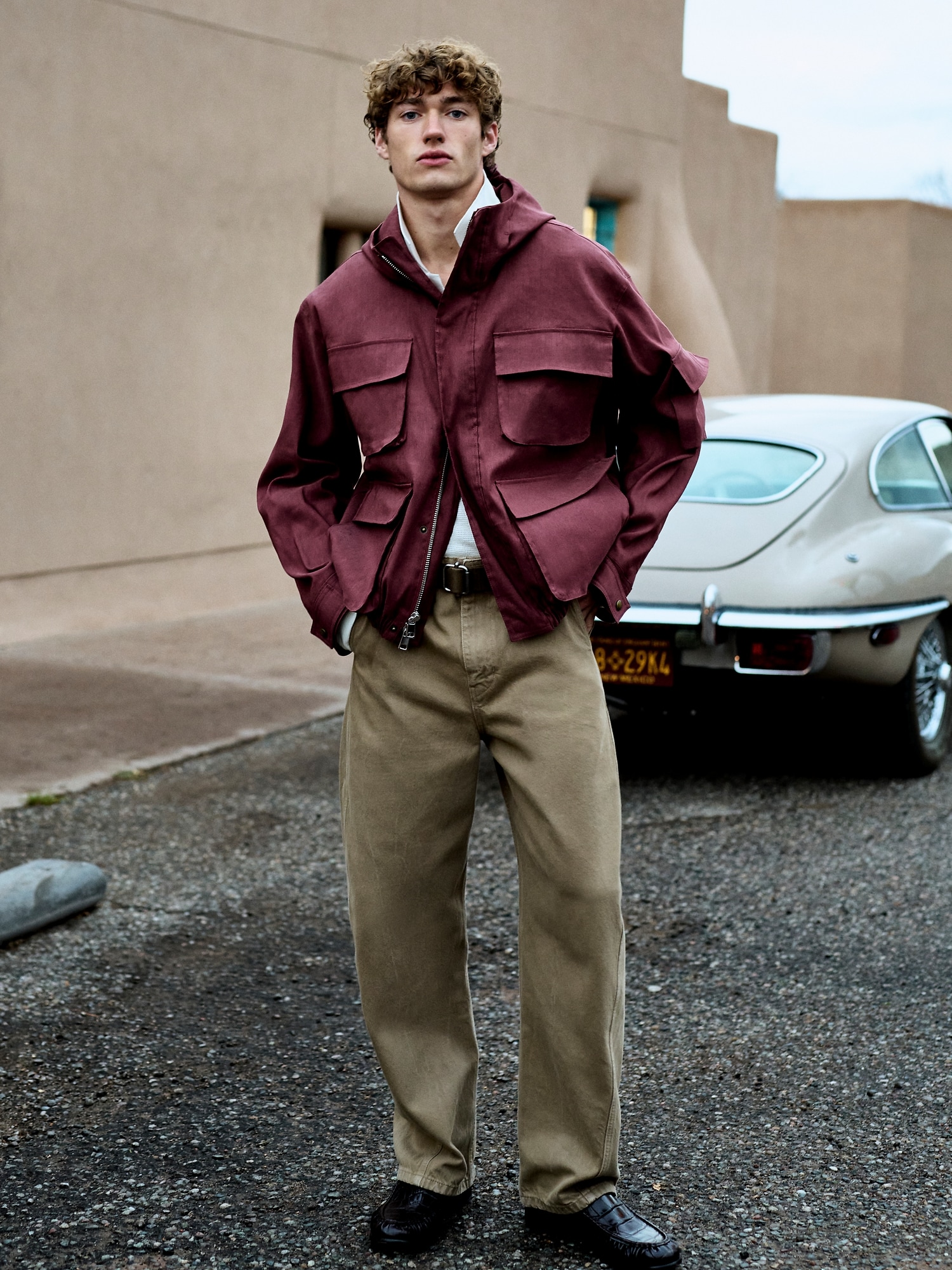 ヘンプブレンド フーデッド フィールド ジャケット-7