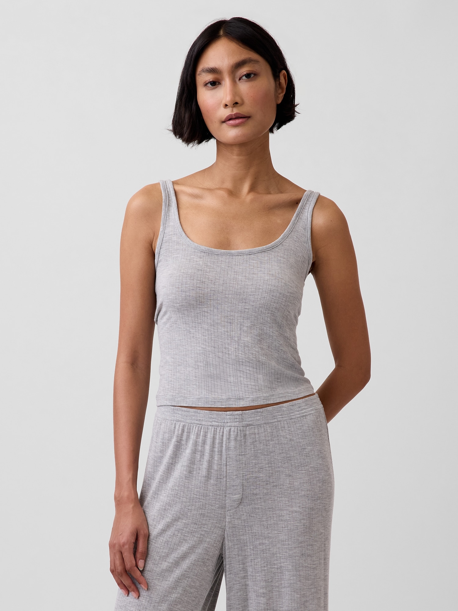 CAMISOLE DE PYJAMA EN MODAL FINEMENT CÔTELÉ LE PLUS DOUX