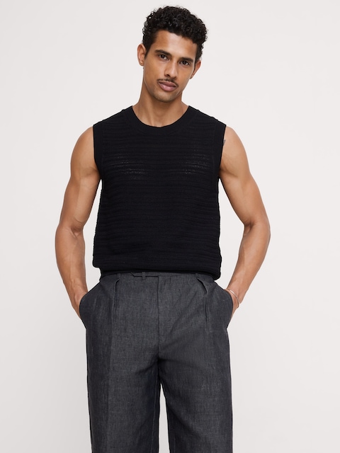CAMISOLE À MAILLES EN COTON ET LIN