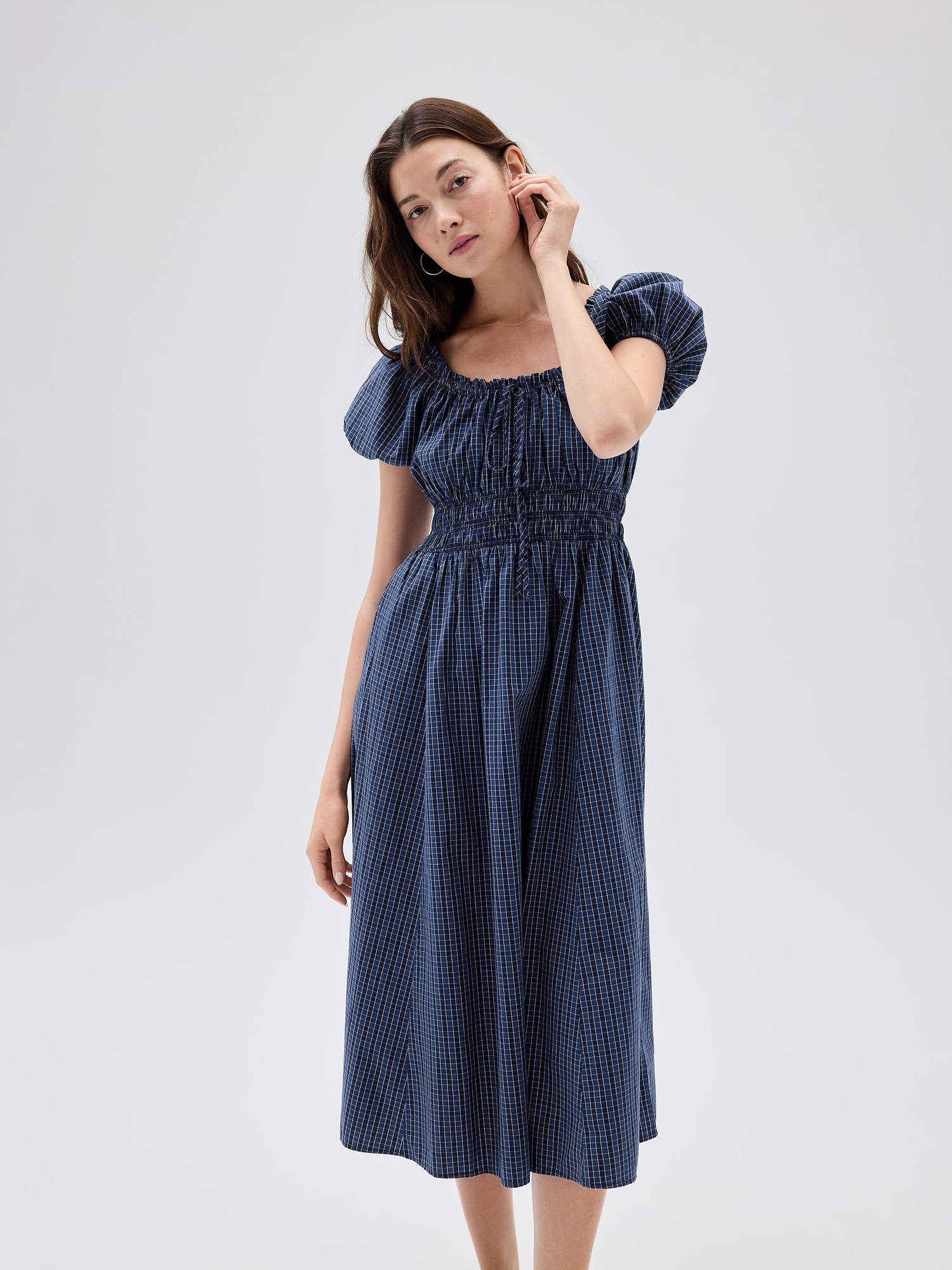 Puff Sleeve Maxi Dress