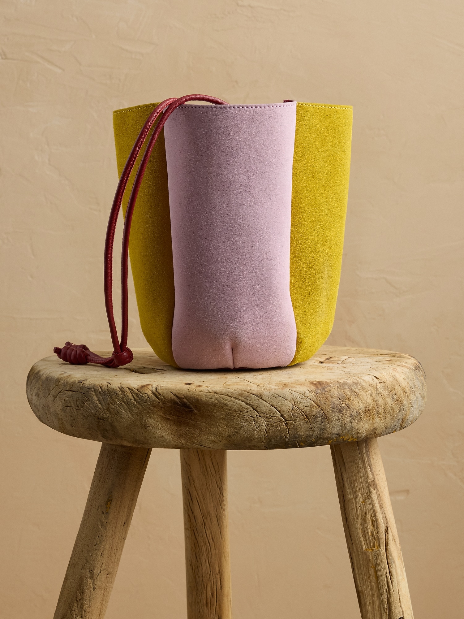 カラーブロック スエード チューリップ バッグ-8
