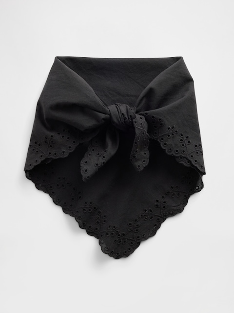 100% Cotton Eyelet Bandana Scarf