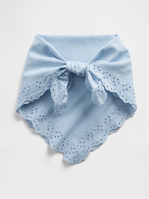 100% Cotton Eyelet Bandana Scarf