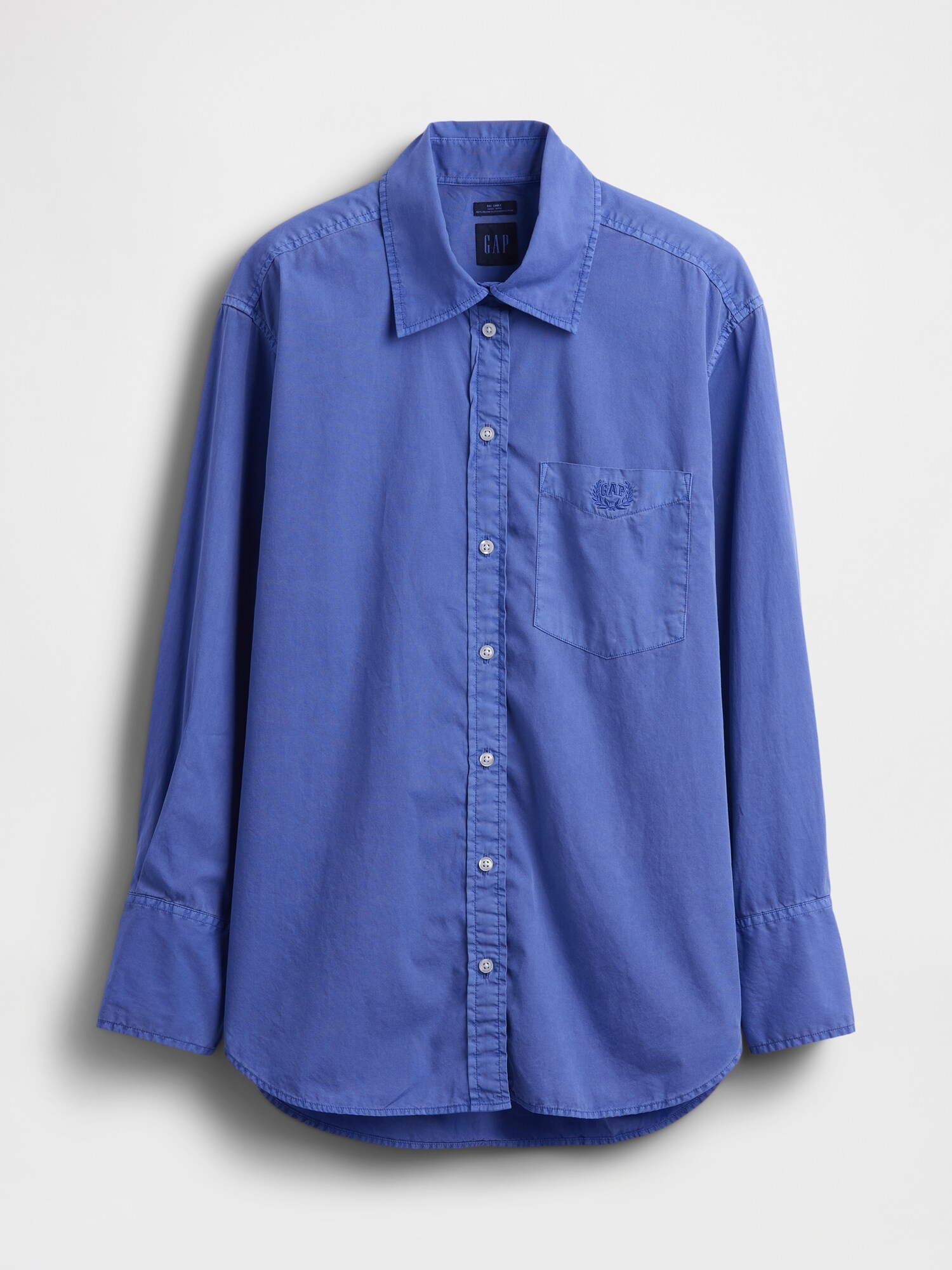 オーガニック コットンポプリン ビッグシャツ-4