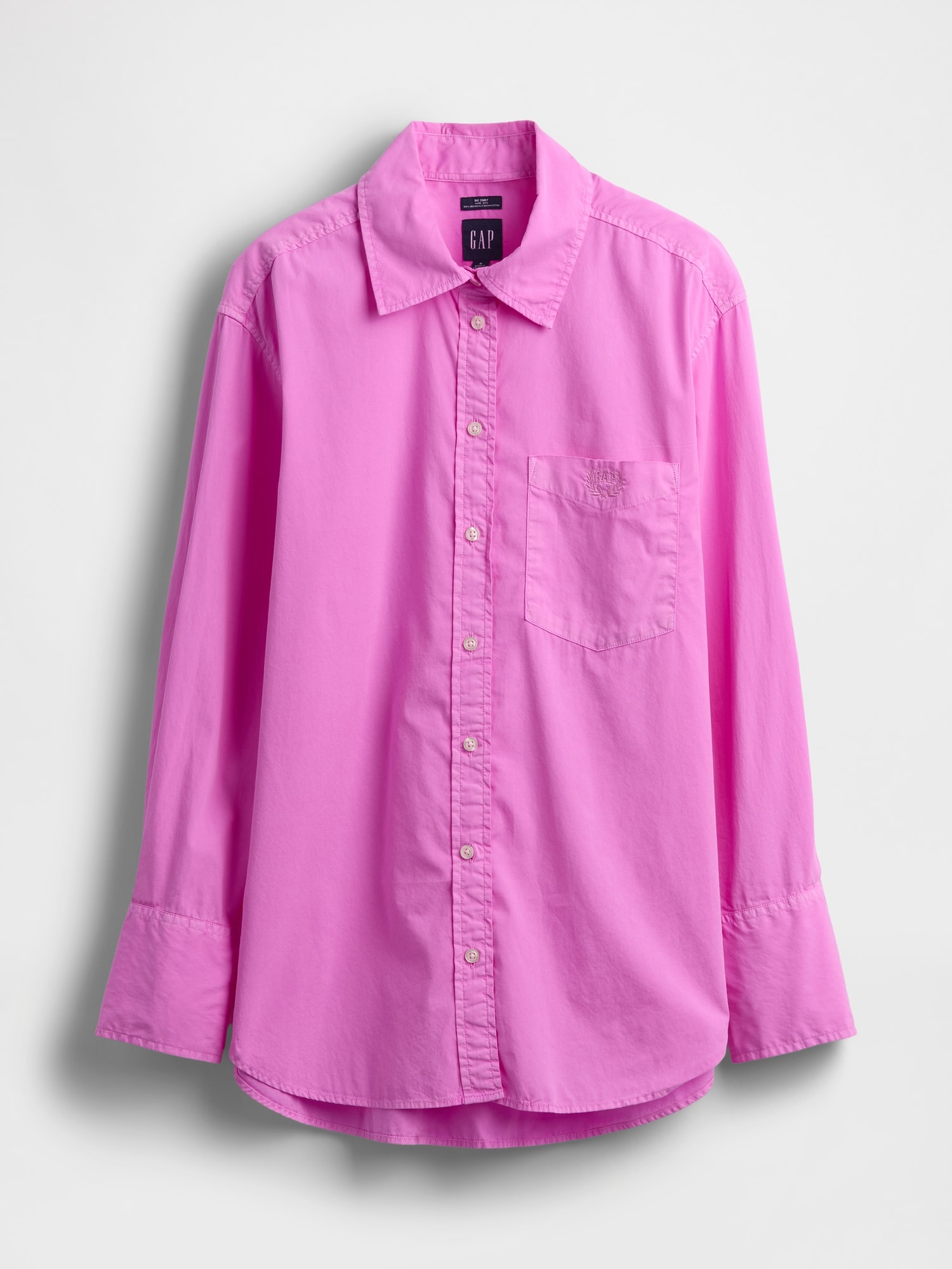 オーガニック コットンポプリン ビッグシャツ-4