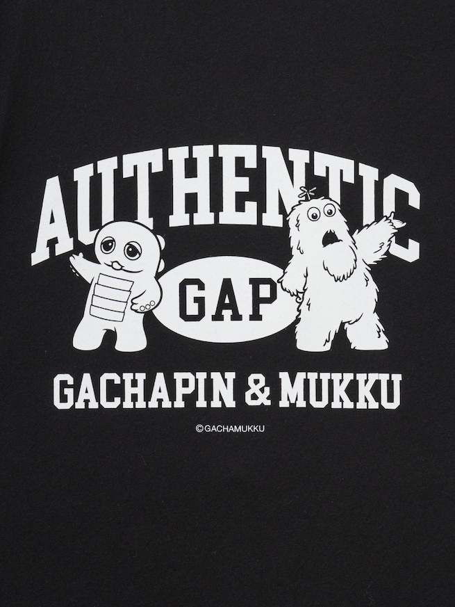 ガチャピン・ムック スタンダードクルーネックTシャツ-2