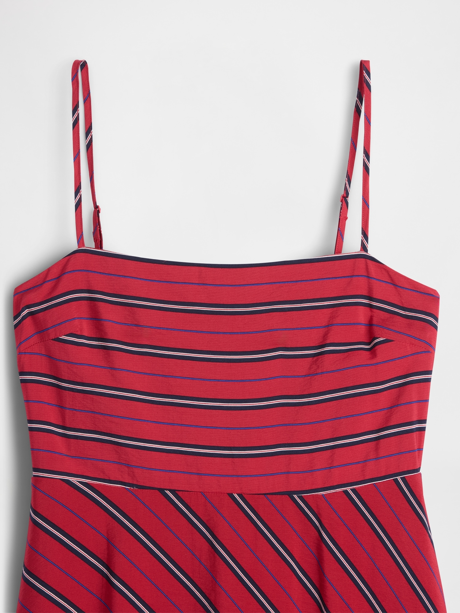 Stripe Handkerchief Midi Dress