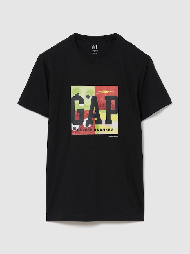 ガチャピン・ムック スタンダードクルーネックTシャツ-0