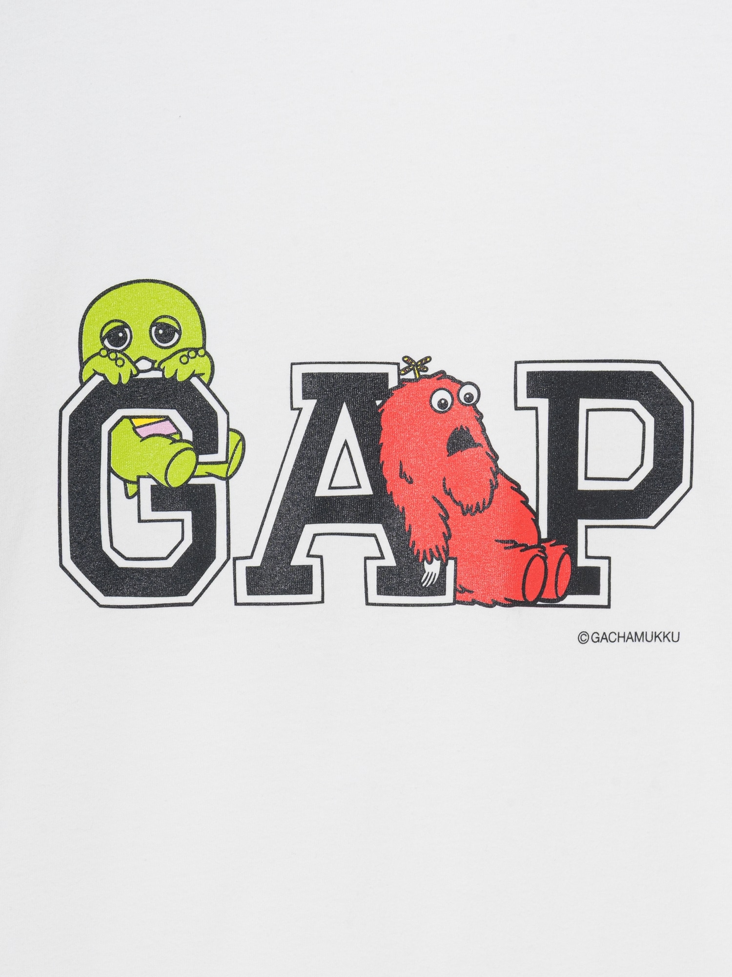 ガチャピン・ムック スタンダードクルーネックTシャツ-2