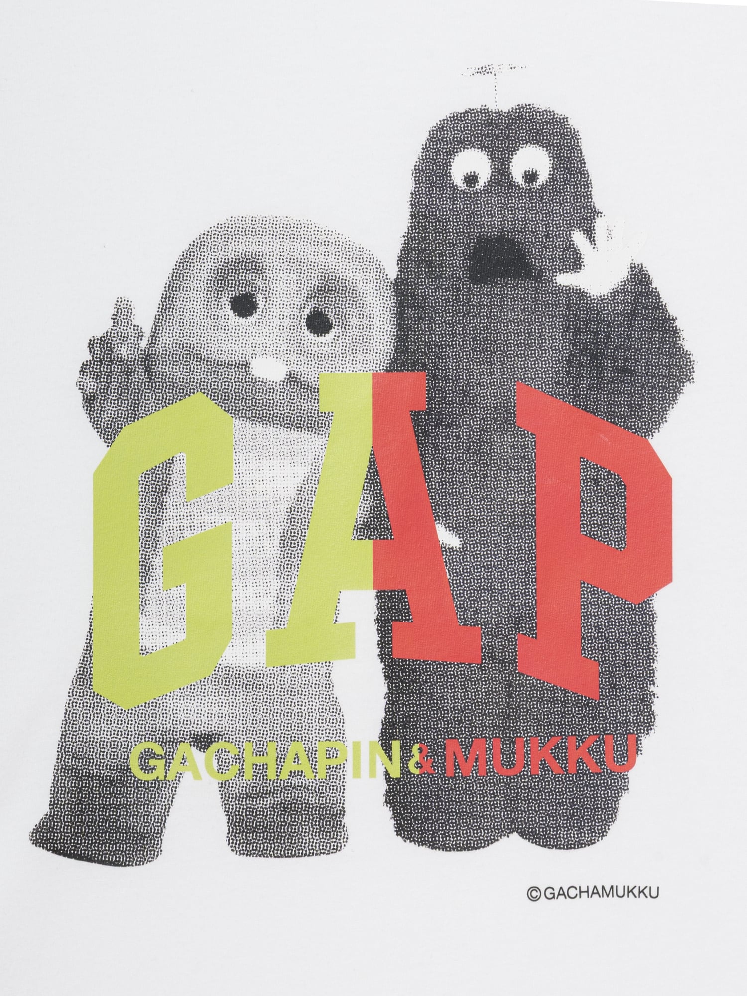 ガチャピン・ムック スタンダードクルーネックTシャツ-2