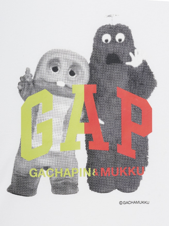 ガチャピン・ムック スタンダードクルーネックTシャツ-2