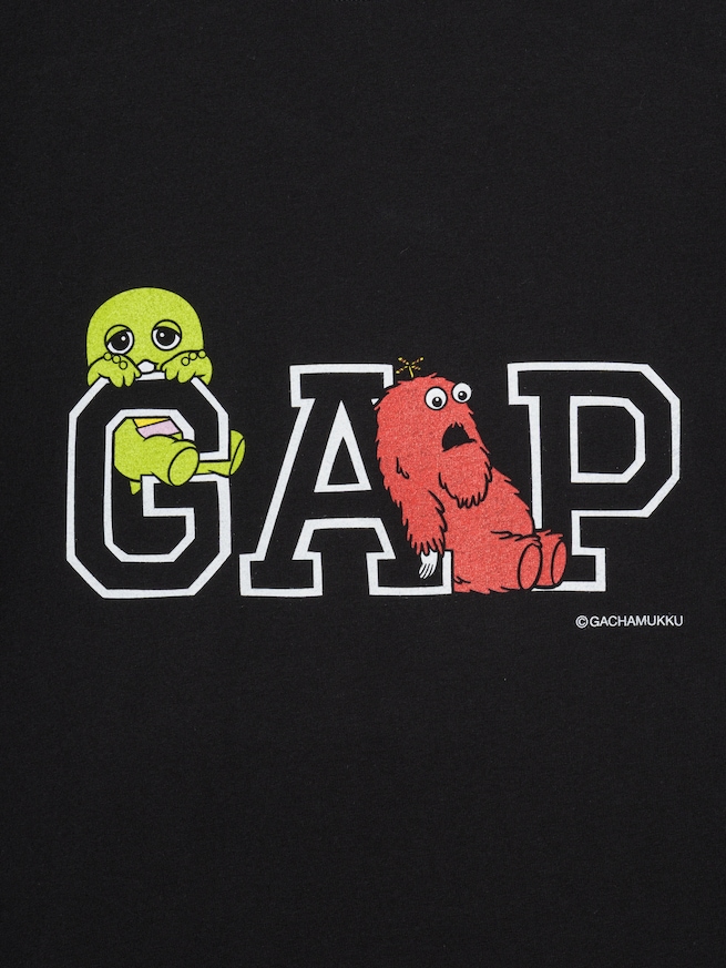 ガチャピン・ムック スタンダードクルーネックTシャツ-2