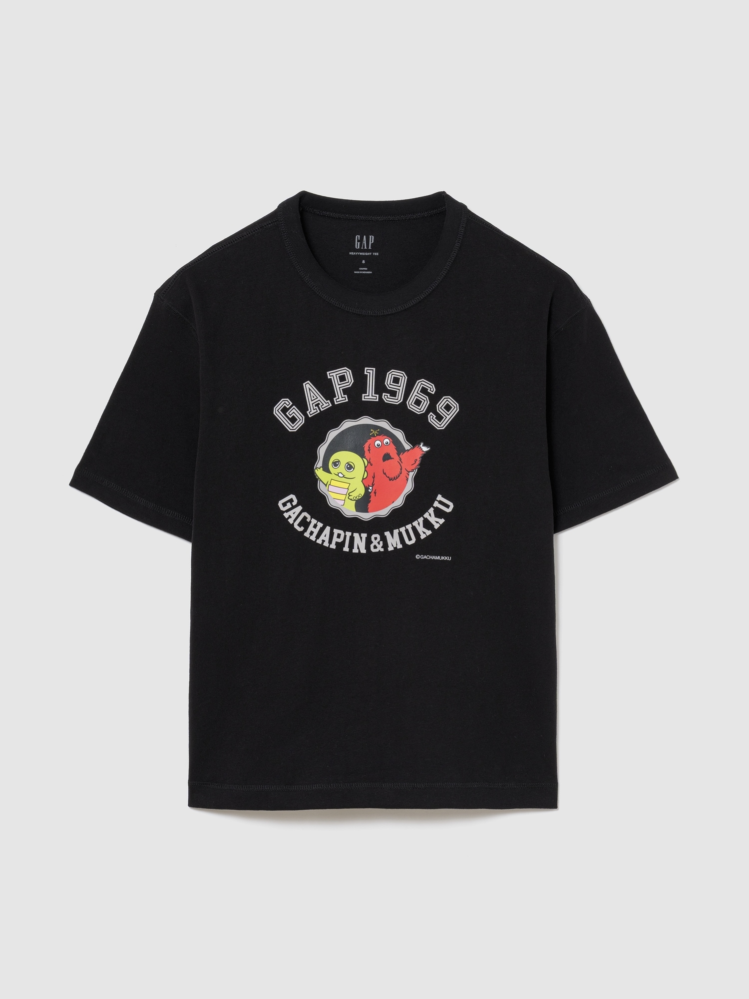 ガチャピン・ムック ヘビーウェイト クロップドTシャツ-0