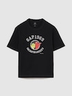 ガチャピン・ムック ヘビーウェイト クロップドTシャツ-0