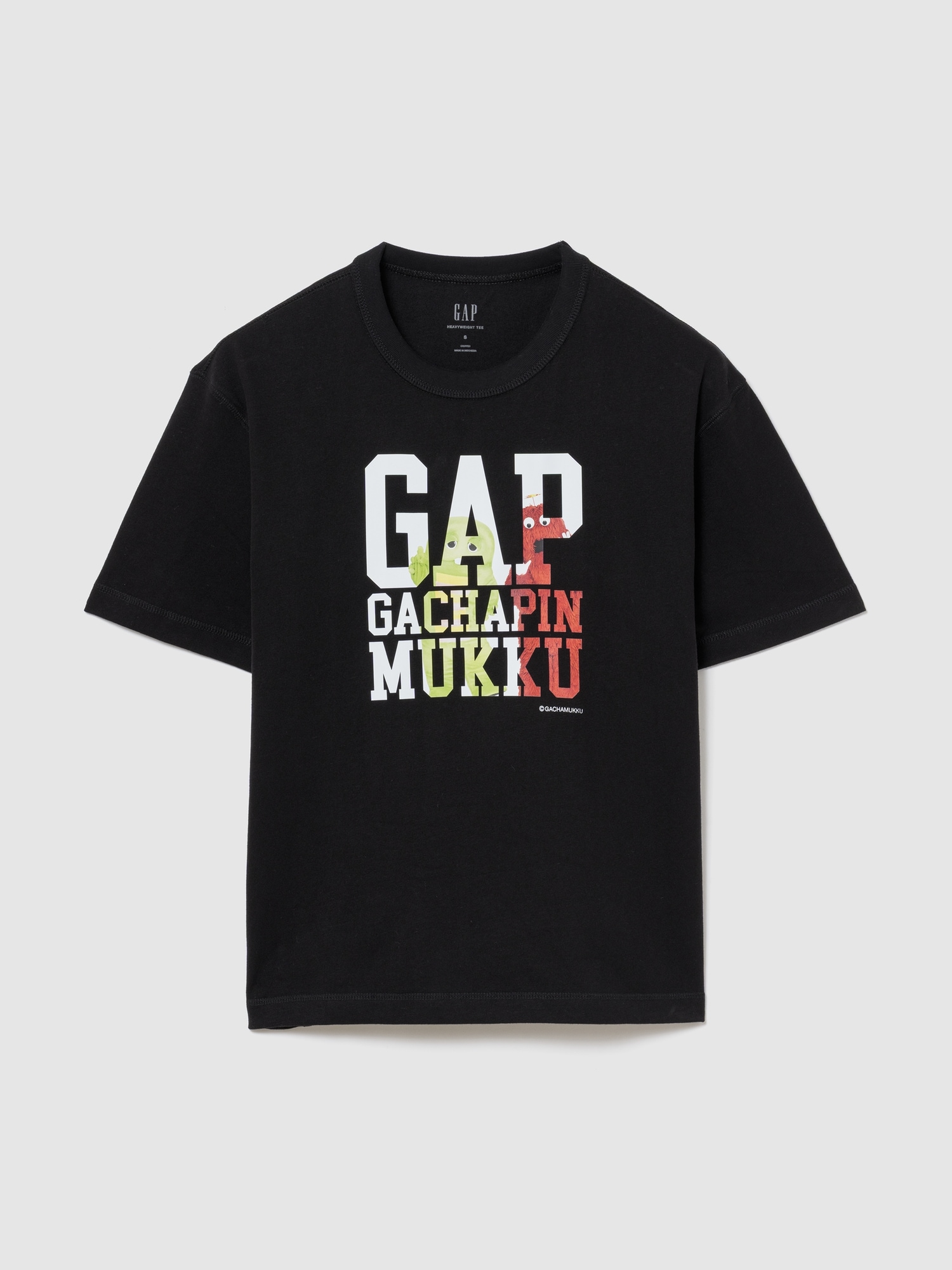 ガチャピン・ムック ヘビーウェイト クロップドTシャツ-0