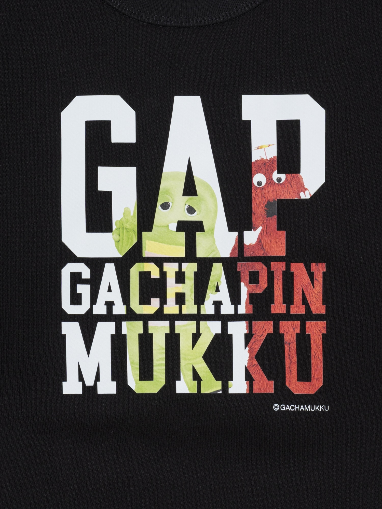 ガチャピン・ムック ヘビーウェイト クロップドTシャツ-2