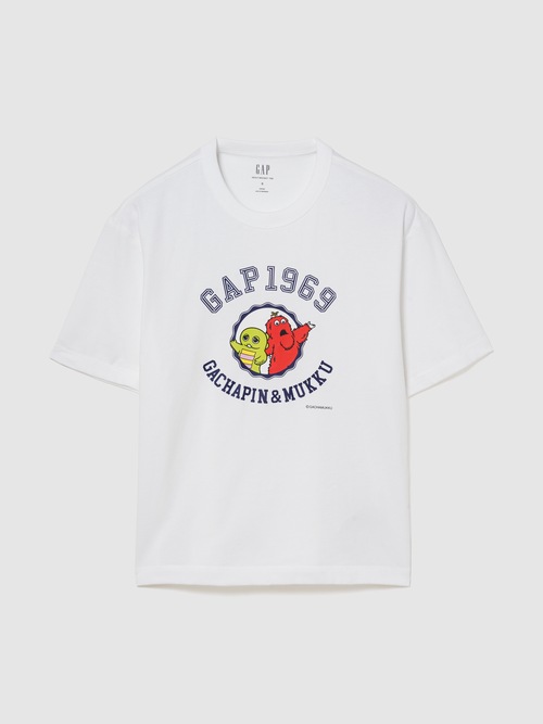 ガチャピン・ムック ヘビーウェイト クロップドTシャツ