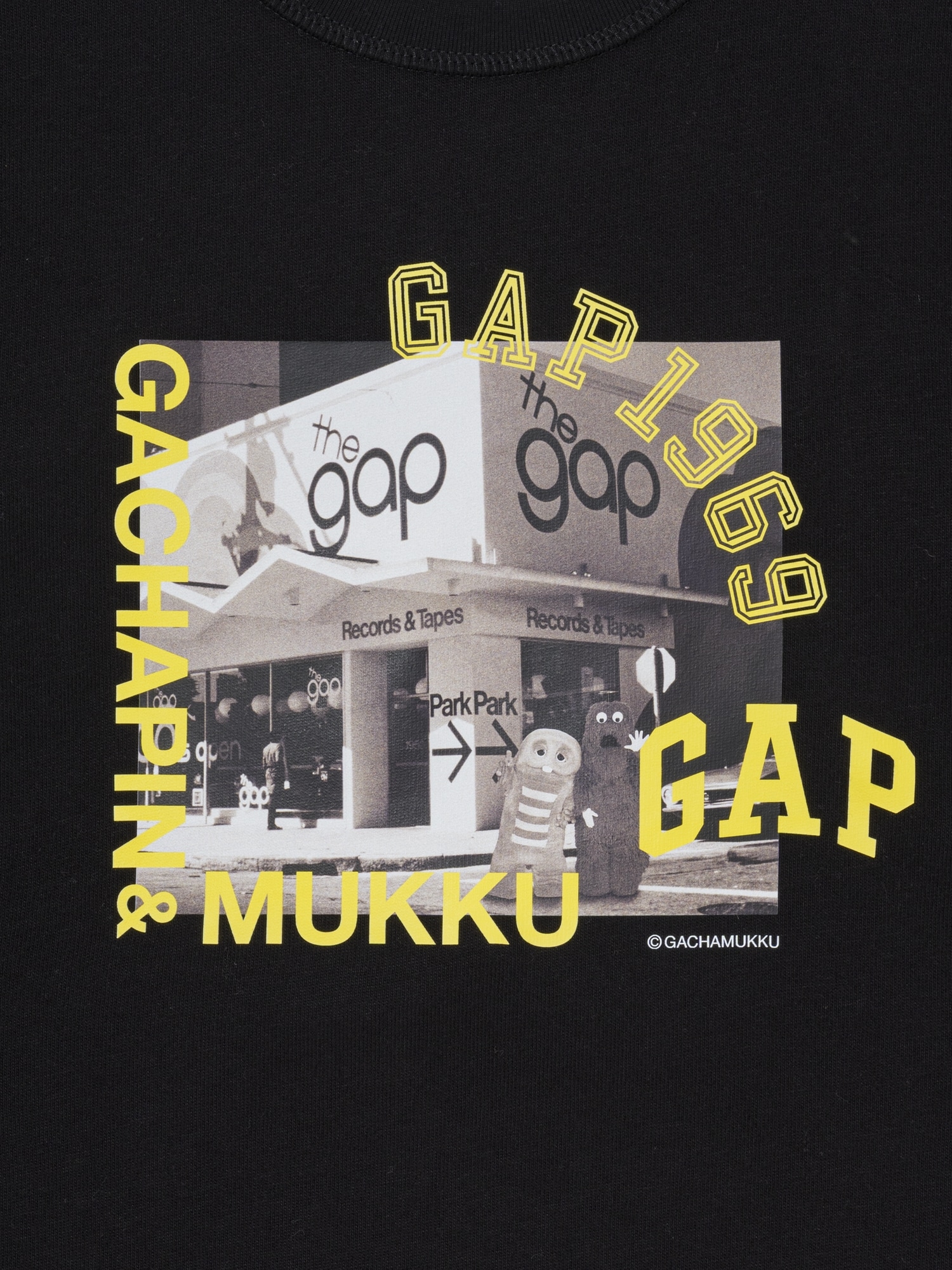 ガチャピン・ムック ヘビーウェイト クロップドTシャツ-2