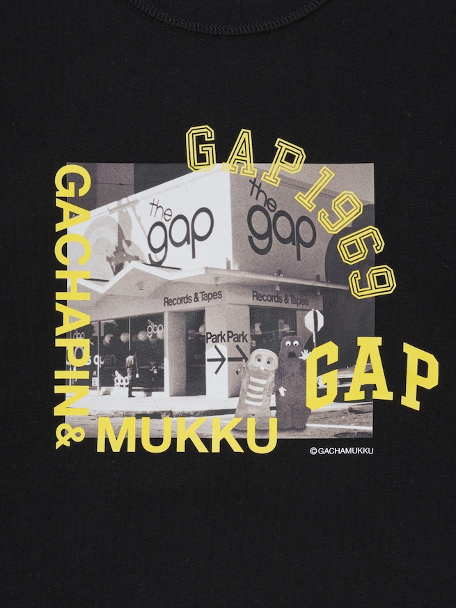 ガチャピン・ムック ヘビーウェイト クロップドTシャツ-2