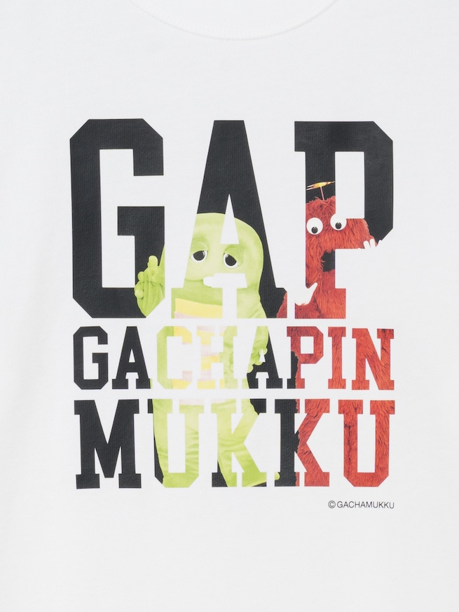 ガチャピン・ムック ヘビーウェイト クロップドTシャツ-2