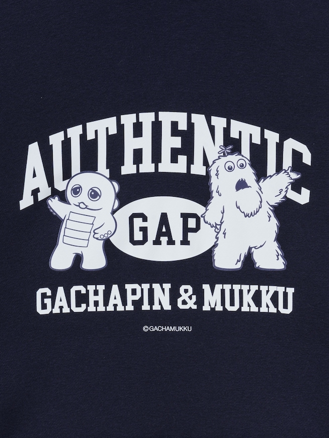 ガチャピン・ムック ヴィンテージソフト リラックスフィット パーカー-2