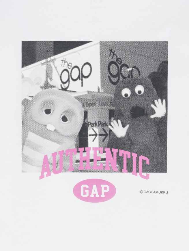 ガチャピン・ムック ヘビーウェイト クロップドTシャツ-3