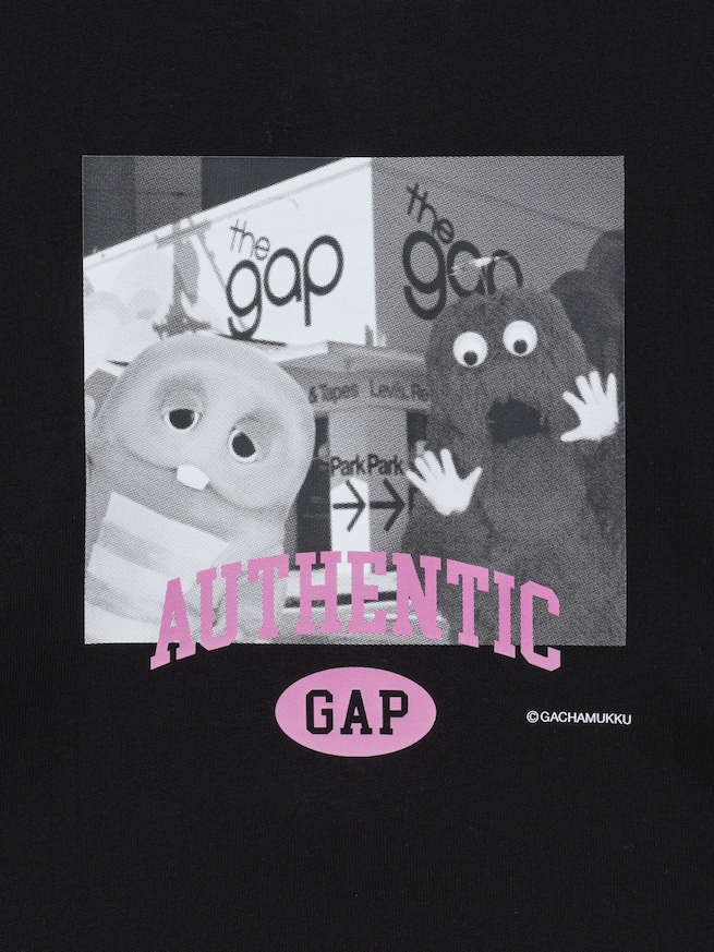 ガチャピン・ムック ヘビーウェイト クロップドTシャツ-3