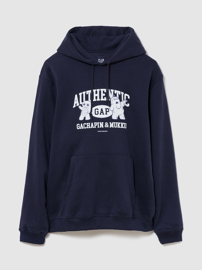 ガチャピン・ムック ヴィンテージソフト リラックスフィット パーカー-0