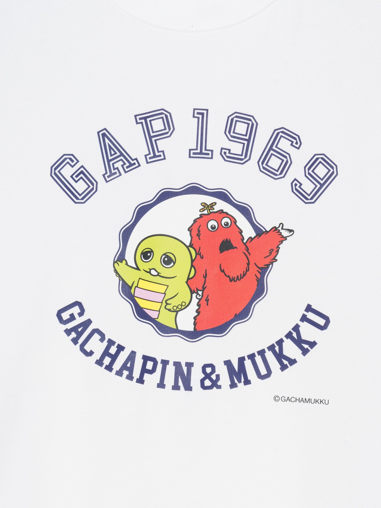 ガチャピン・ムック ヘビーウェイト クロップドTシャツ-2