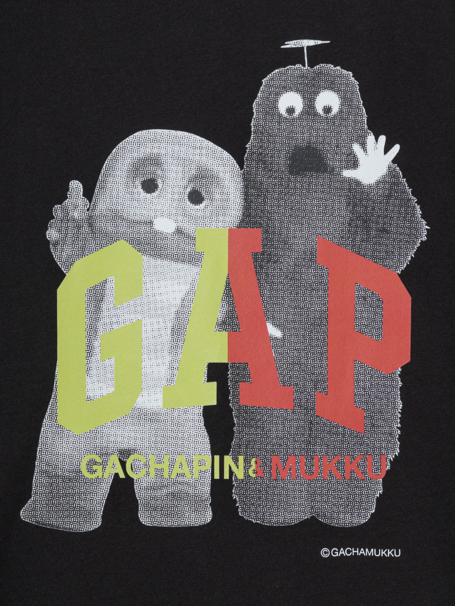 ガチャピン・ムック スタンダードクルーネックTシャツ-2