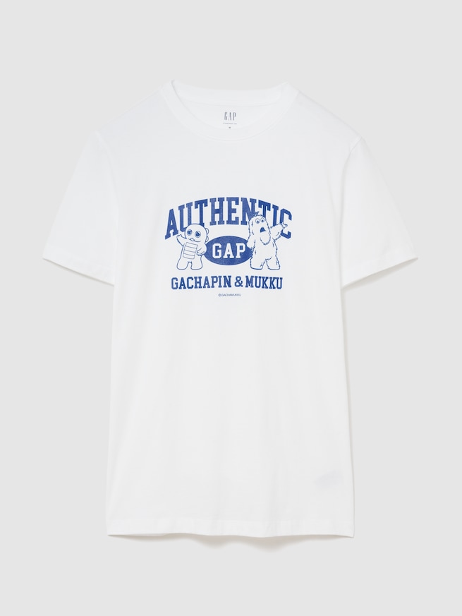 ガチャピン・ムック スタンダードクルーネックTシャツ-0