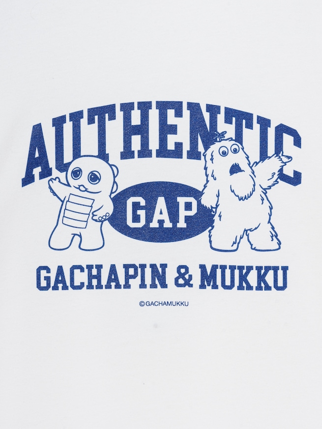 ガチャピン・ムック スタンダードクルーネックTシャツ-2