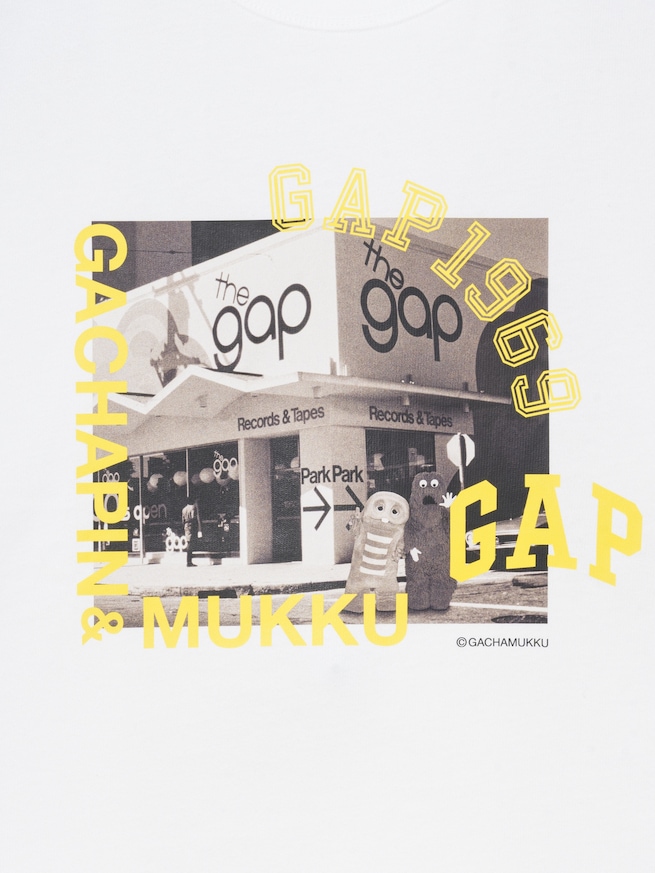 ガチャピン・ムック ヘビーウェイト クロップドTシャツ-2