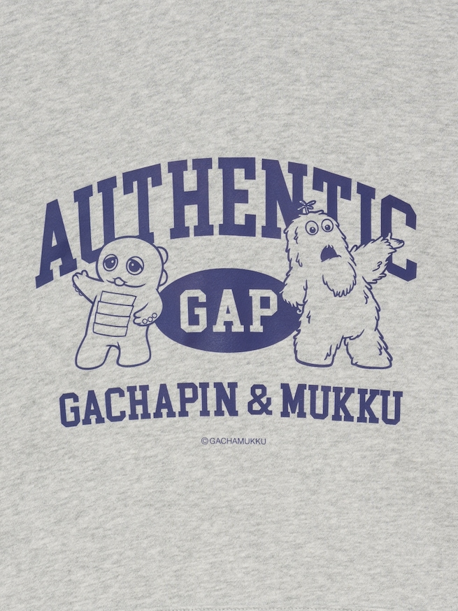 ガチャピン・ムック ヴィンテージソフト リラックスフィット パーカー-2