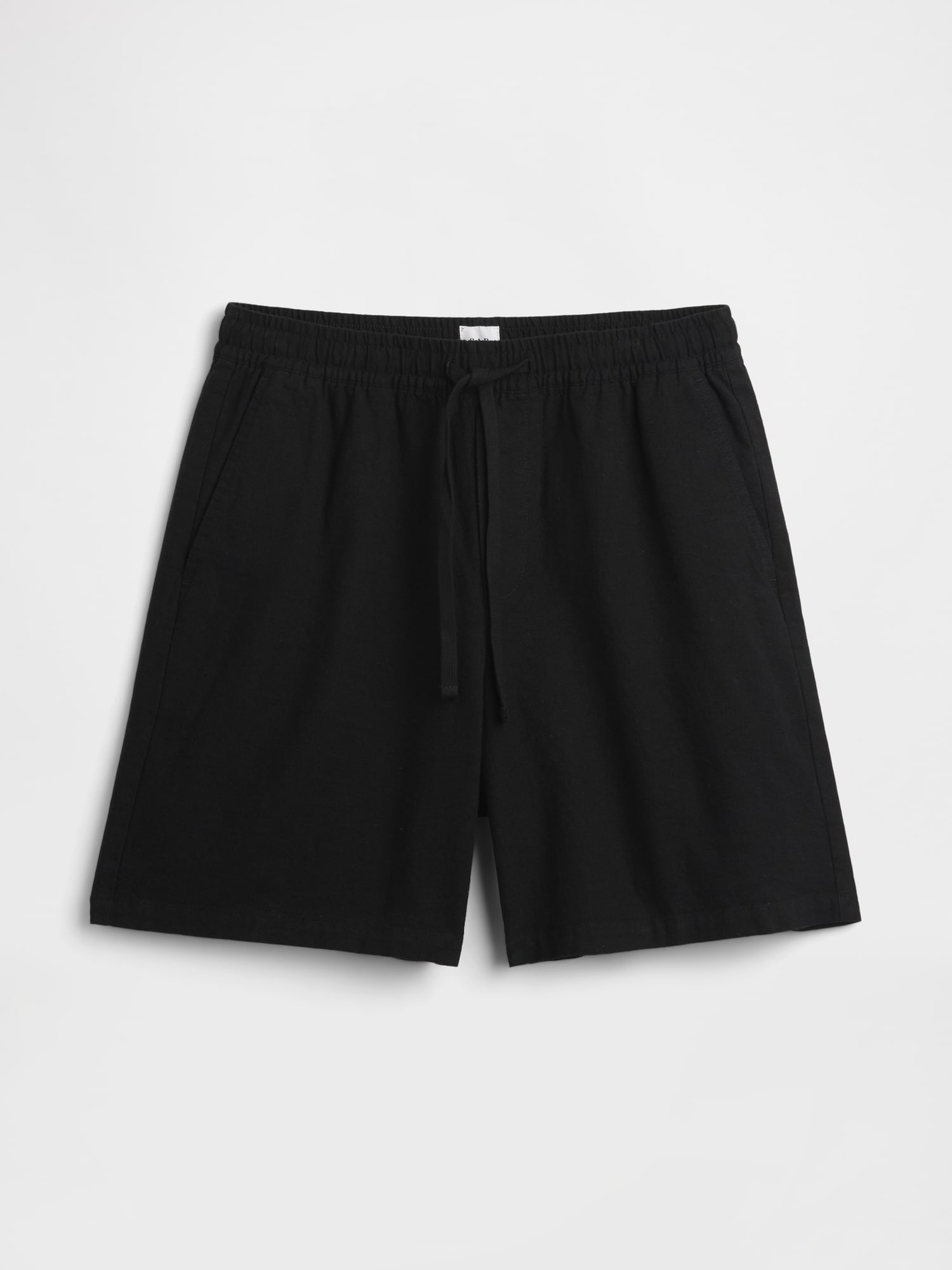 7インチ リネンブレンド  イージーウエストショートパンツ-2
