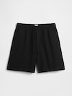 7インチ リネンブレンド  イージーウエストショートパンツ-2