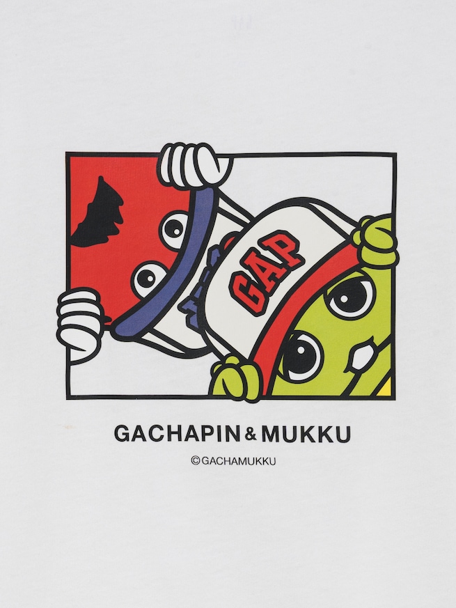 ガチャピン・ムック ポケットTシャツ(キッズ)-3