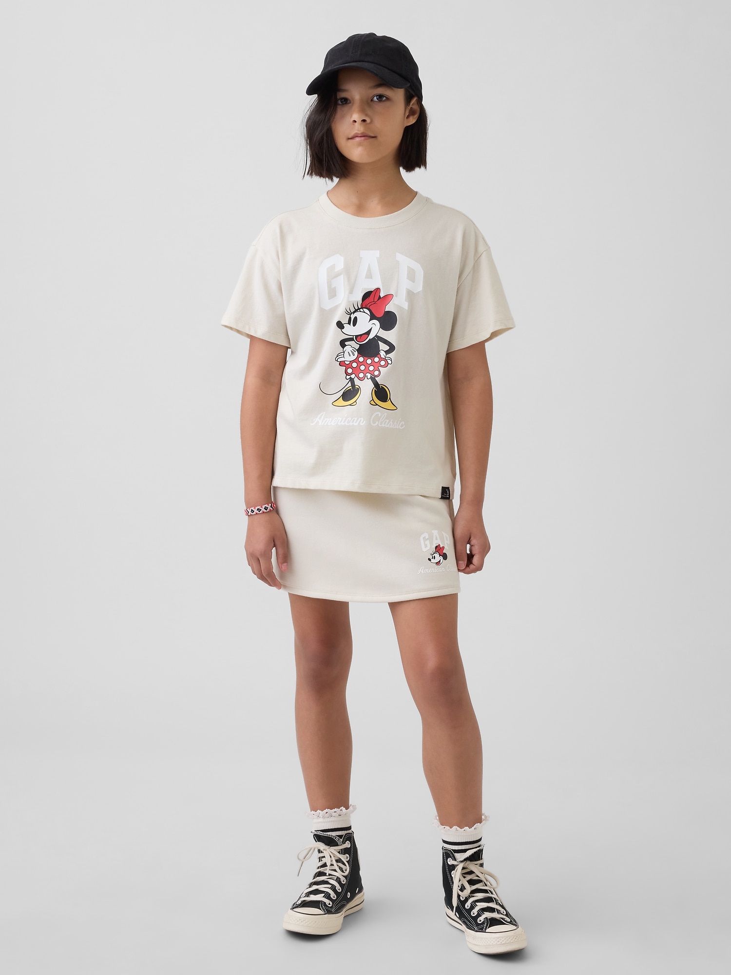 GapKids &times; ディズニー プルオン GAPロゴ ミニスカート・スコート-0