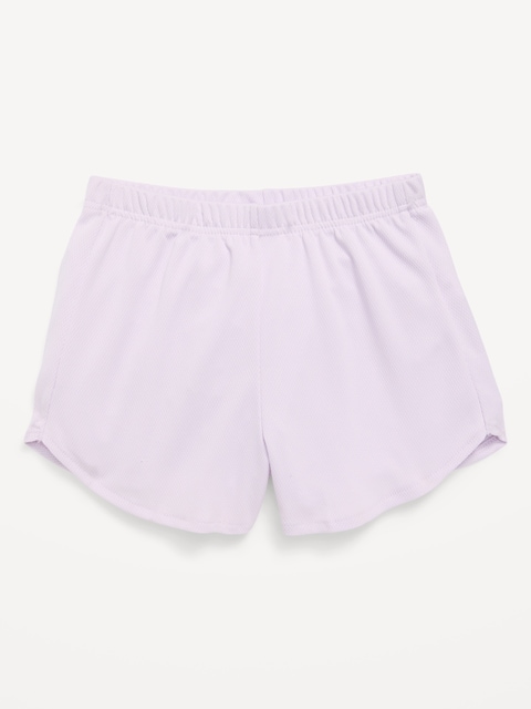 SHORT DE COURSE EN FILET À OURLET ARRONDI FENDU À TAILLE HAUTE POUR FILLE